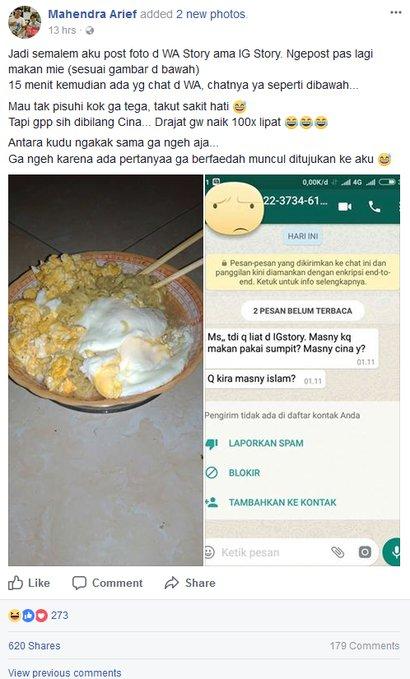 Kids Jaman Now! Sosok ini Viral di Medsos Karena Diprotes Makan Mi Instan Pakai Sumpit! Kok Bisa?