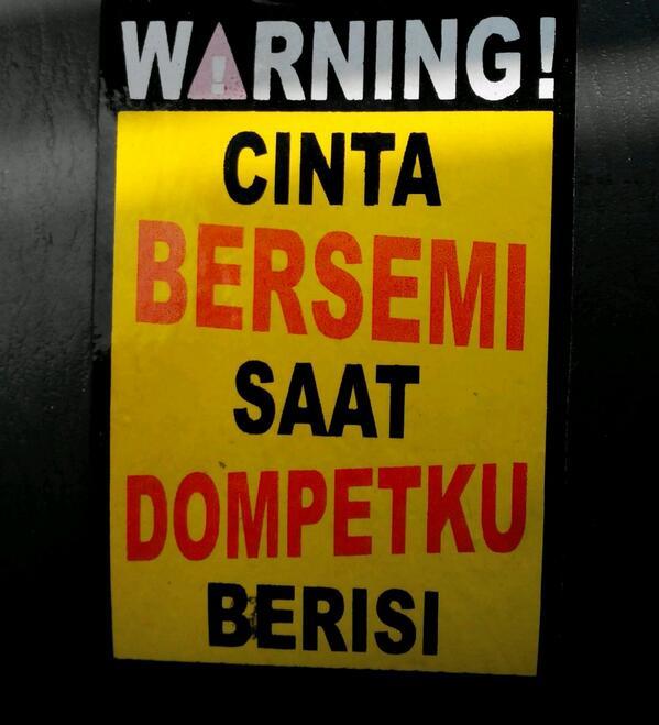 Stiker Lucu Warning - Aires Gambar