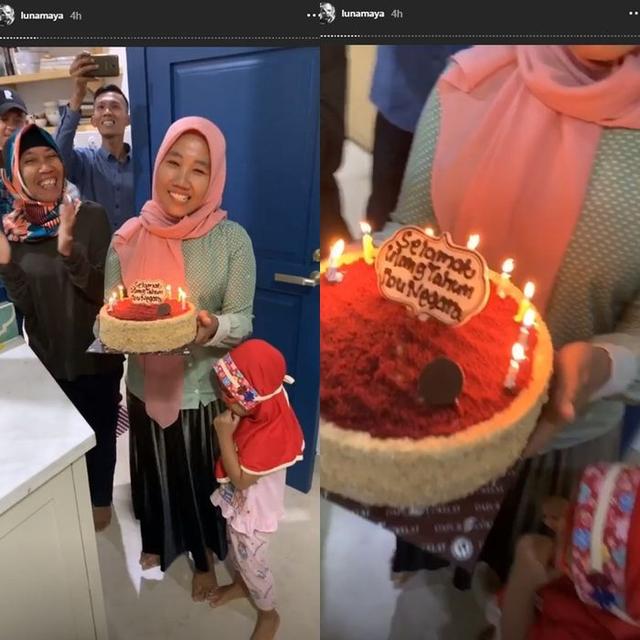 Reino Barack Bilang Luna Maya Arogan Tulisan  di  Atas Kue   Reino Barack Bilang Luna Maya Arogan Tulisan  di  Atas Kue